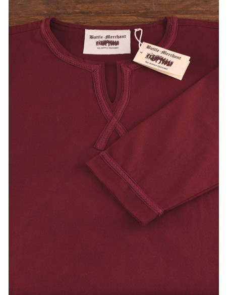 Albrecht long medieval tunic, red