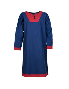 Vallentin long medieval tunic, blue