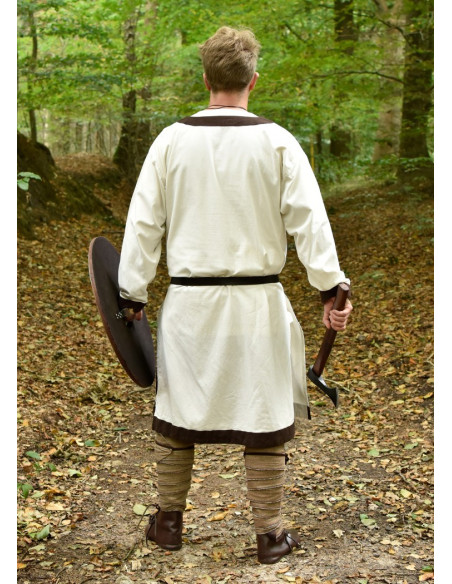 Vallentin long medieval tunic, white