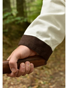 Vallentin long medieval tunic, white