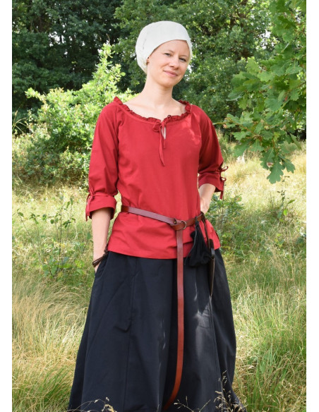 Medieval blouse woman Birga, red Medieval blouse woman Birga, red