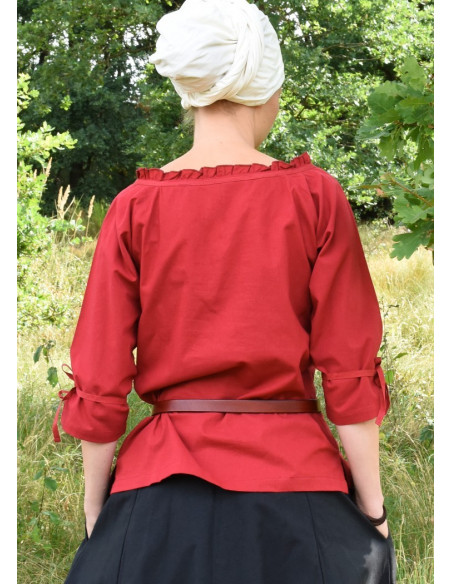 Medieval blouse woman Birga, red Medieval blouse woman Birga, red