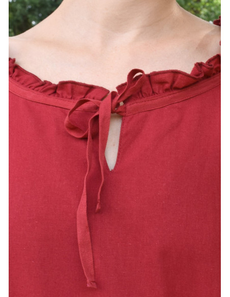 Medieval blouse woman Birga, red Medieval blouse woman Birga, red