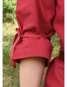 Medieval blouse woman Birga, red