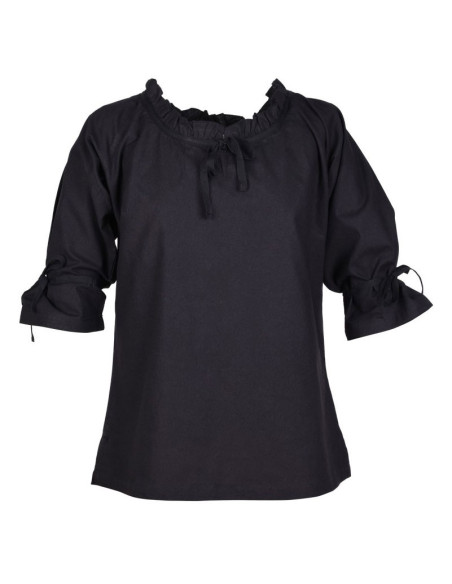 Medieval blouse woman Birga, black Medieval blouse woman Birga, black