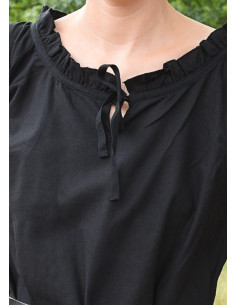 Medieval blouse woman Birga, black