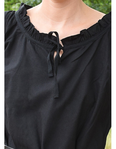 Medieval blouse woman Birga, black Medieval blouse woman Birga, black