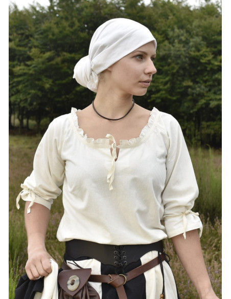 Medieval blouse woman Birga, white Medieval blouse woman Birga, white