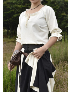 Medieval blouse woman Birga, white