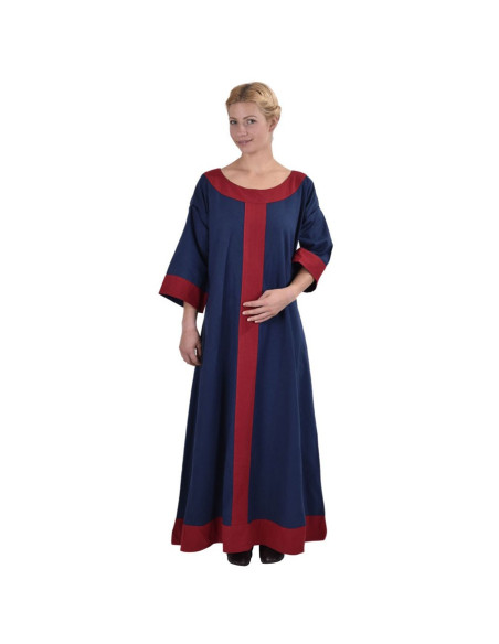 Medieval dress Gudrun, blue-red Medieval dress Gudrun, blue-red