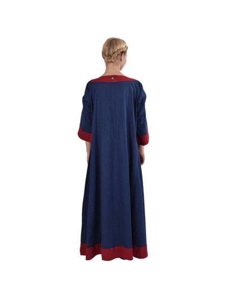 Medieval dress Gudrun, blue-red Medieval dress Gudrun, blue-red