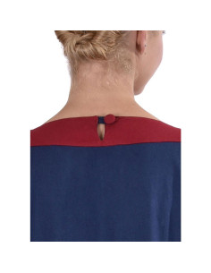 Medieval dress Gudrun, blue-red