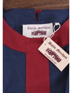 Medieval dress Gudrun, blue-red