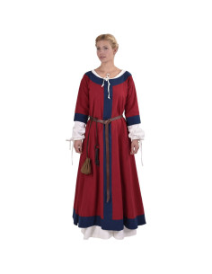 Gudrun medieval dress, red-blue