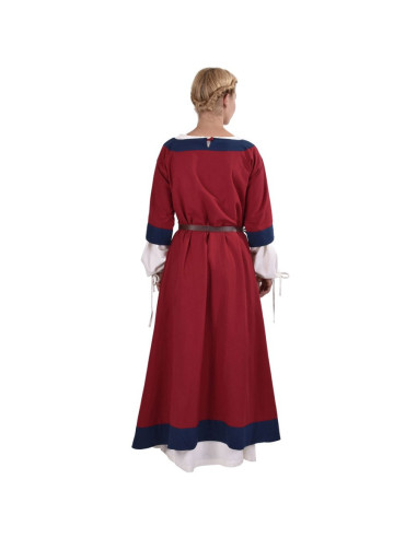 Gudrun medieval dress, red-blue