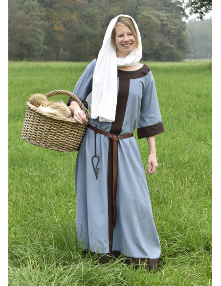 Gudrun medieval dress, grey-brown