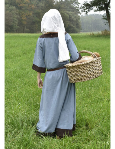 Gudrun medieval dress, grey-brown
