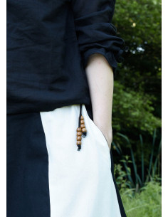 Long white-black medieval skirt 2