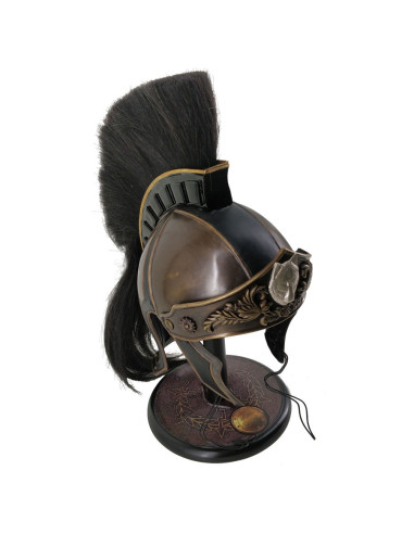 Medieval Maximus Decimus Meridius Gladiator Armor Helmet Costume with Wood Stand