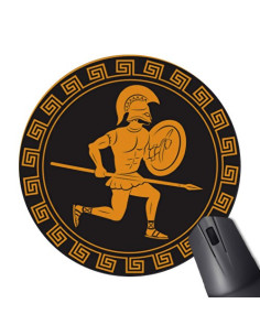 Spartan Warrior Round Mouse Pad
