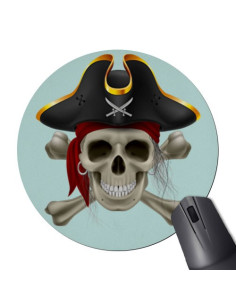 Pirate Skull Round Mouse Pad
