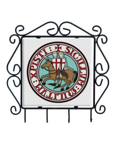 Knights Templar key hanger in forging color