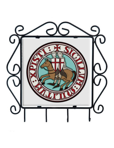 Knights Templar key hanger in forging color