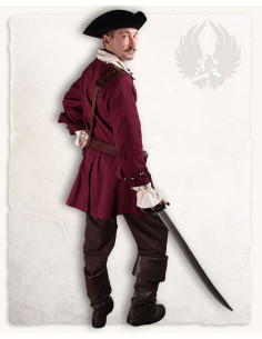 Enigo pirate frock coat, Bordeaux