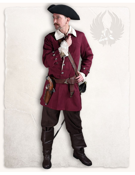 Enigo pirate frock coat, Bordeaux Enigo pirate frock coat, Bordeaux
