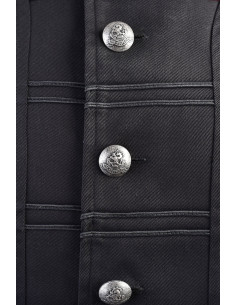 Enigo pirate frock coat, black 2
