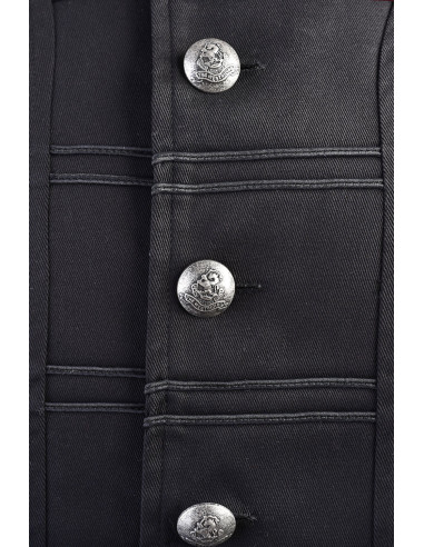 Enigo pirate frock coat, black