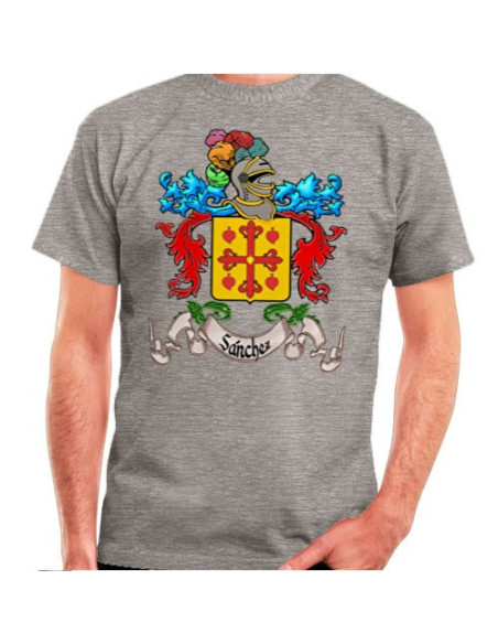Personalized T-shirt with Heraldic Shield 1 Surname