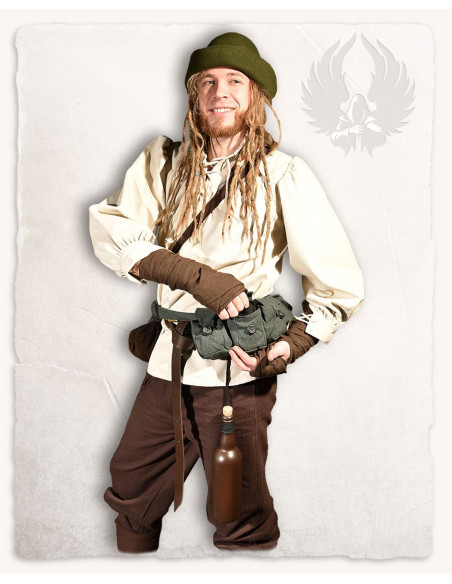 Medieval belt with 5 pockets