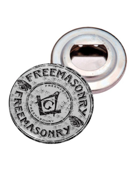 Masonic Plate Bottle Opener with Magnet