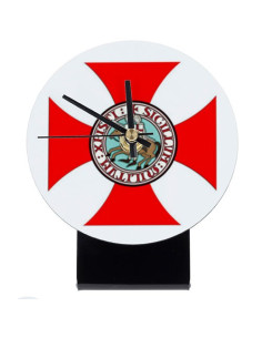 Knights Templar table clock (12x14.5 cms.)