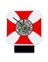 Square Knights Templar table clock (12x12 cms.)