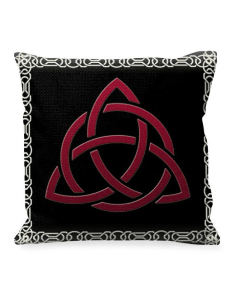 Cushion with Celtic Trisqueta, symbol of the Feminine Divinity