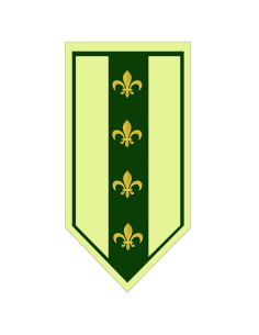 Medieval Green Fleur de Lis Banner