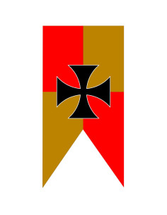 Medieval Banner Yellow-Red Barracks Templar Cross