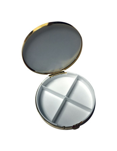 Birds Damasquinado pill box, 4 partitions