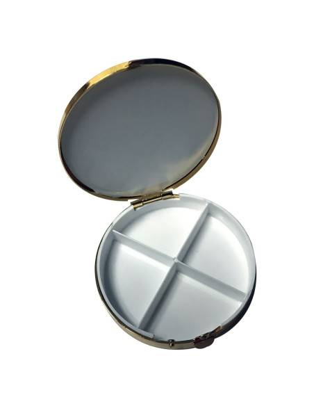 Birds Damasquinado pill box, 4 partitions Birds Damasquinado pill box, 4 partitions