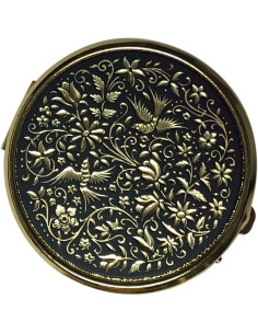 Birds Damasquinado pill box, 4 partitions