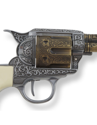 Colt 45 PeaceMaker revolver, buffalo grip, 27 cms.
