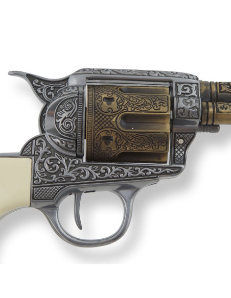 Colt 45 PeaceMaker revolver, buffalo grip, 27 cms.