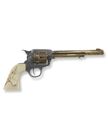 Colt 45 PeaceMaker revolver long buffalo grip, 27 cms.