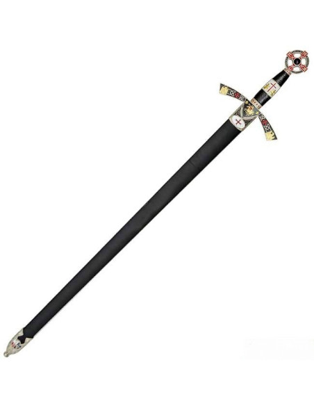 Templar sword decorated silver, with scabbard Templar sword decorated silver, with scabbard