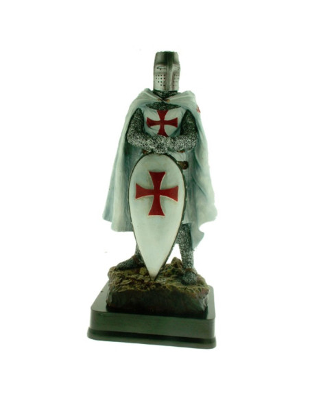 Templar Knight Miniature with Shield, 23 cms.
