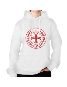 White Sweatshirt Knights Templar with Hood 2