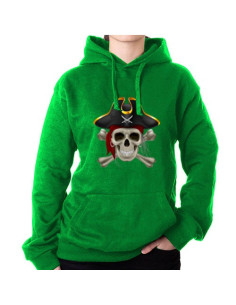 Green Pirate Sweatshirt, with Hood 2