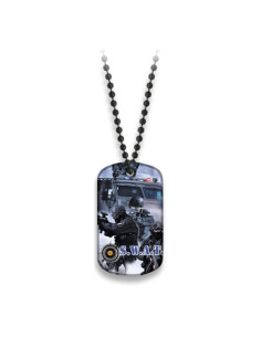 SWAT ball chain badge
